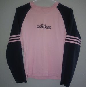 Adidas long sleeve pull over pink
